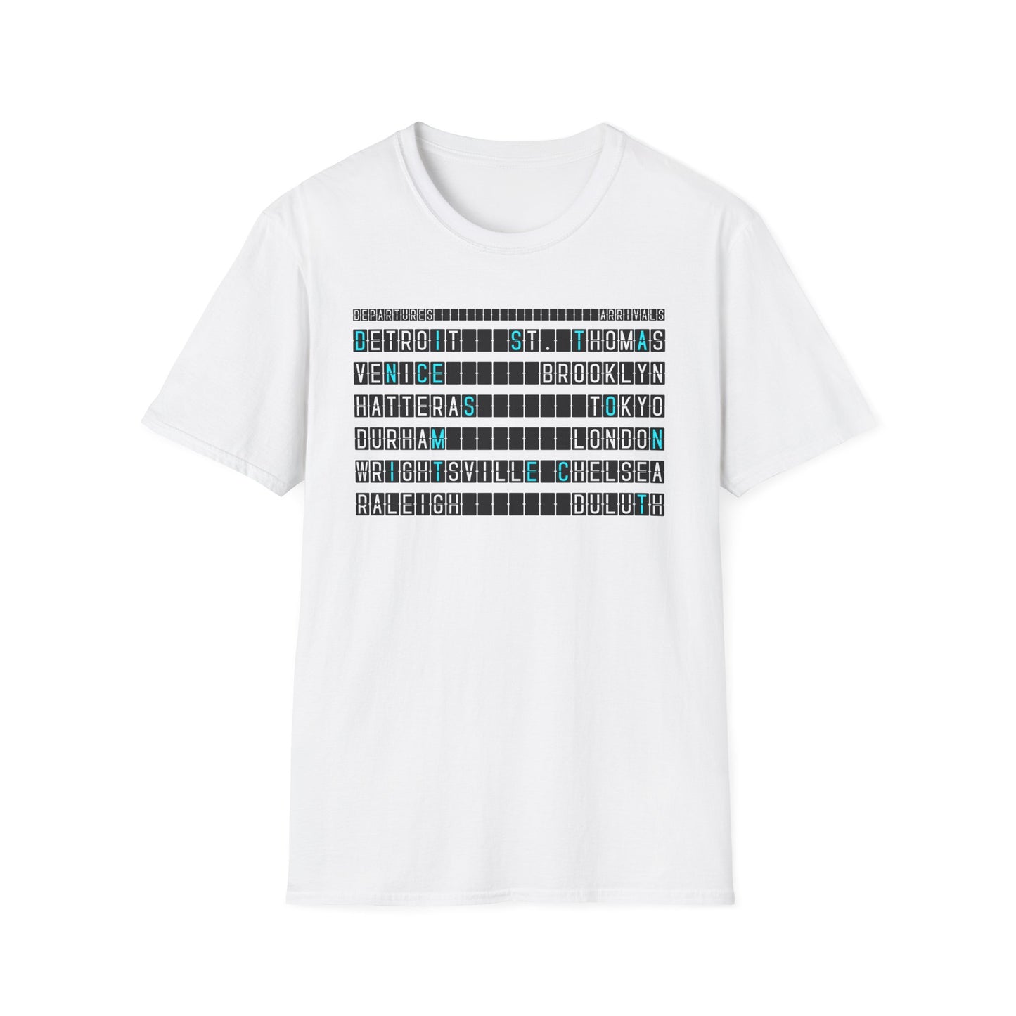 SOMNITECT Distance - Departures and Arrivals Unisex Softstyle T-Shirt
