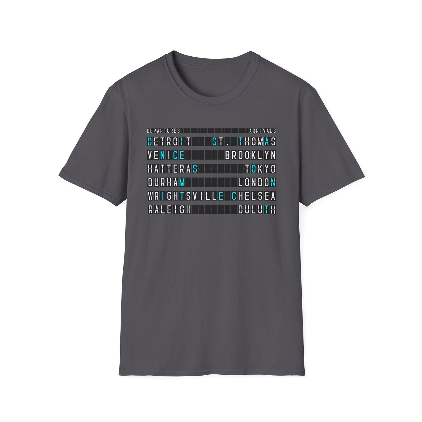 SOMNITECT Distance - Departures and Arrivals Unisex Softstyle T-Shirt