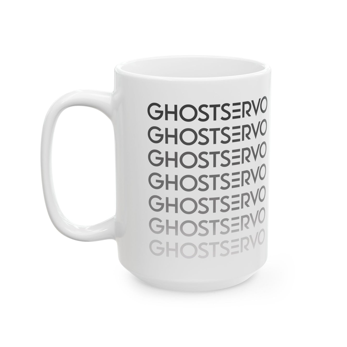 Ghost Servo White Ombre Fade Mug