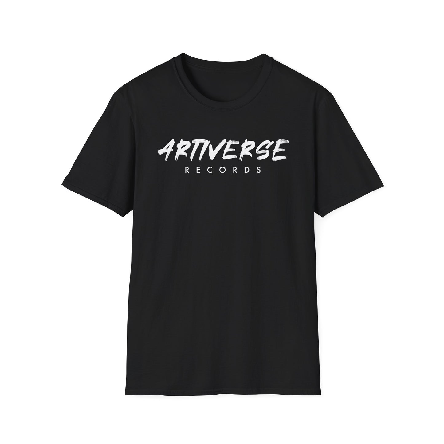 Artiverse Records Unisex Softstyle Graphic T-Shirt (Black/White Logo)