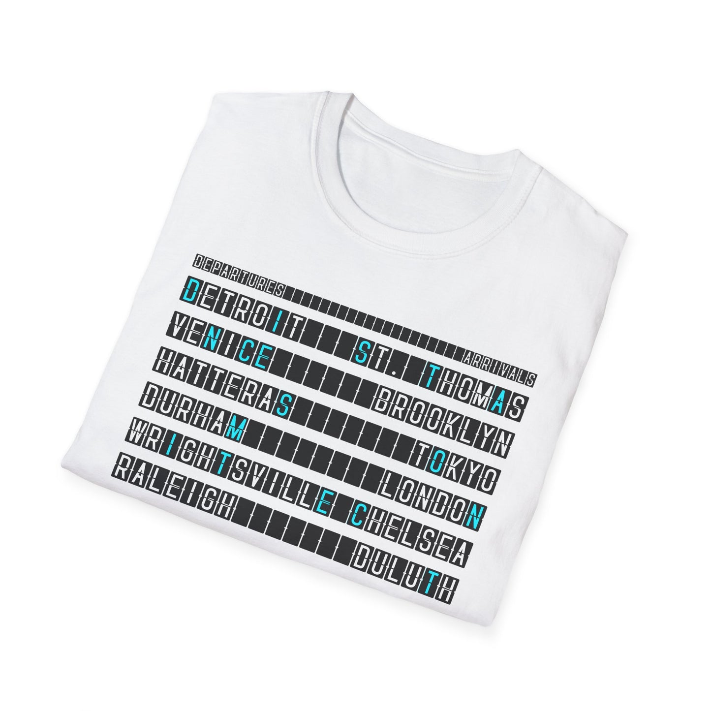 SOMNITECT Distance - Departures and Arrivals Unisex Softstyle T-Shirt