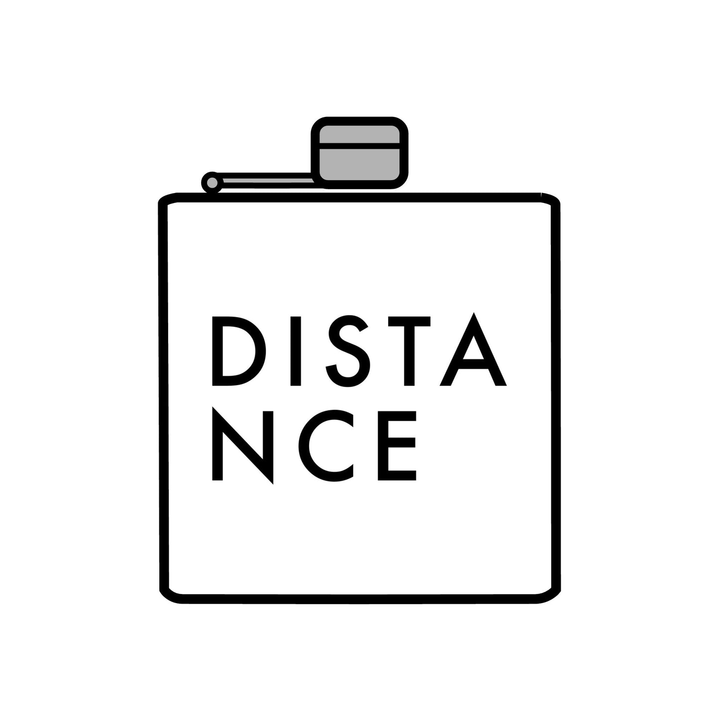 SOMNITECT Distance Logo Stainless Steel Flask, 6oz