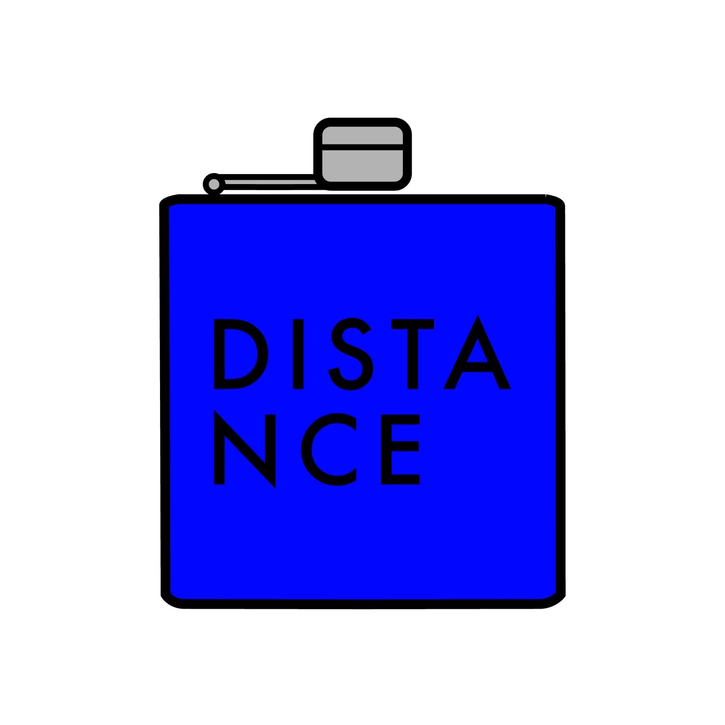 SOMNITECT Distance Logo Stainless Steel Flask, 6oz