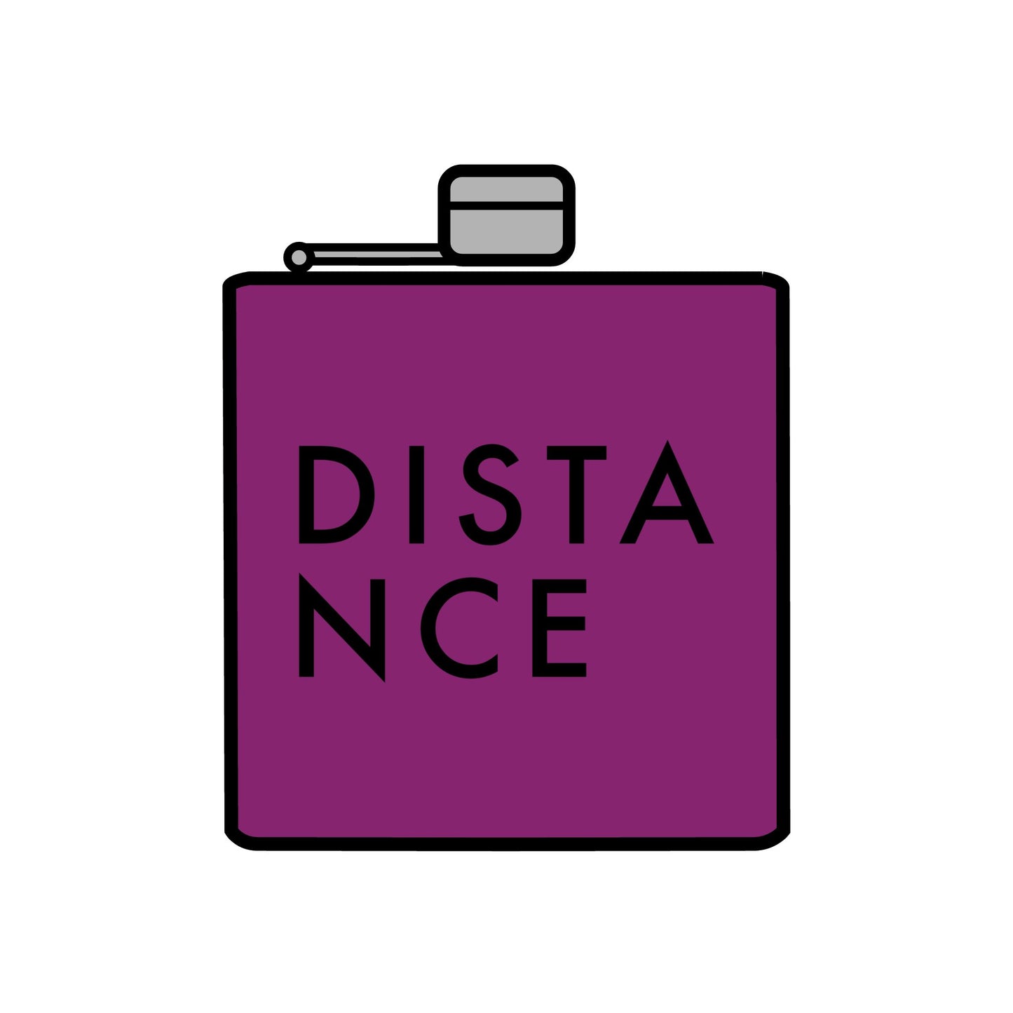 SOMNITECT Distance Logo Stainless Steel Flask, 6oz