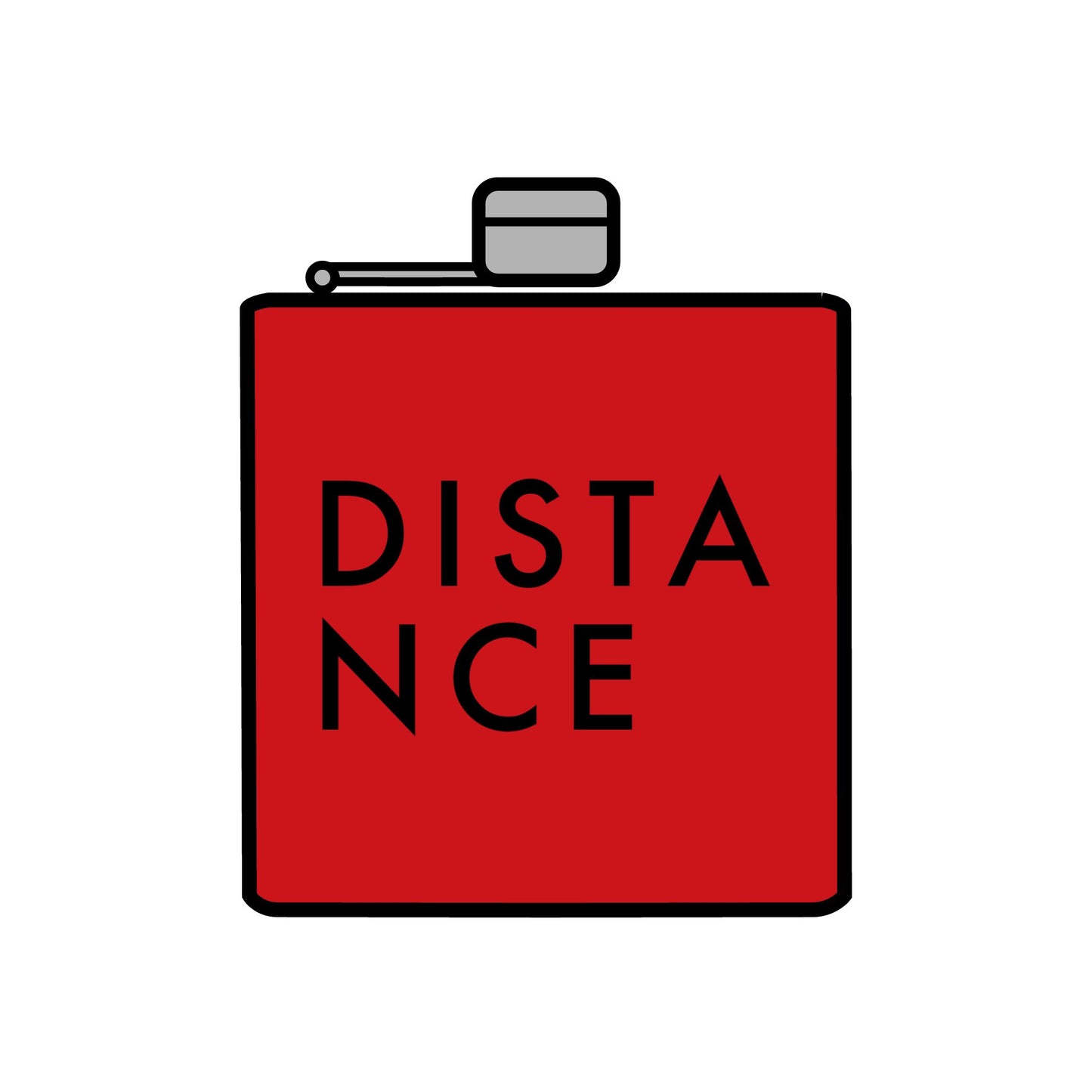 SOMNITECT Distance Logo Stainless Steel Flask, 6oz
