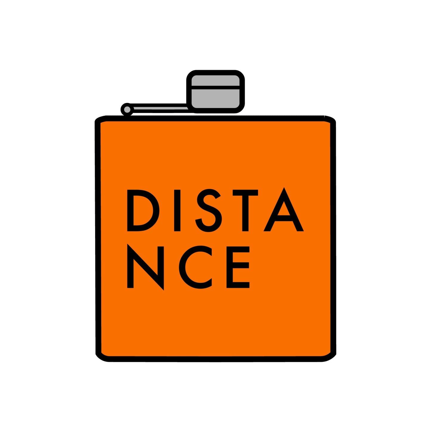 SOMNITECT Distance Logo Stainless Steel Flask, 6oz