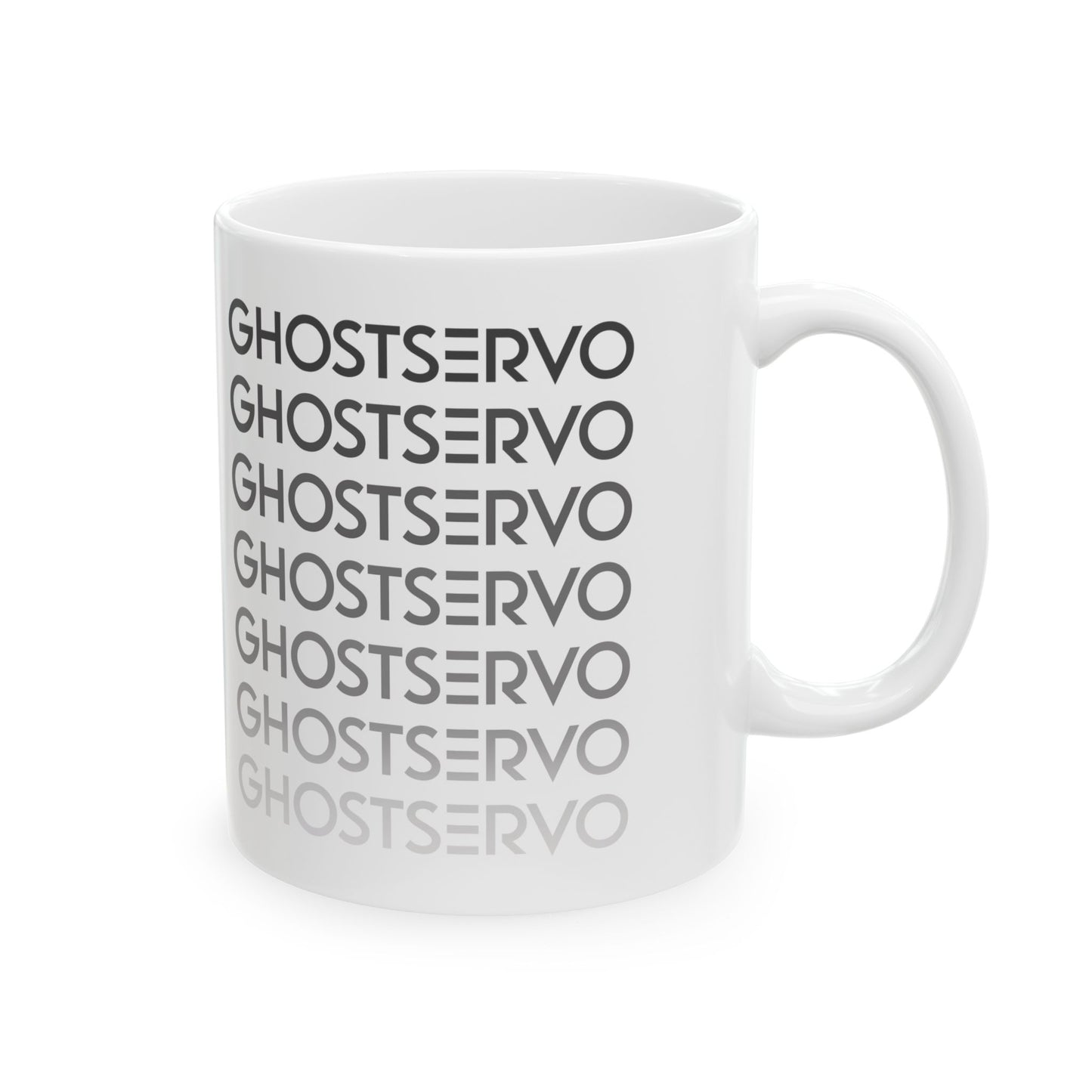 Ghost Servo White Ombre Fade Mug