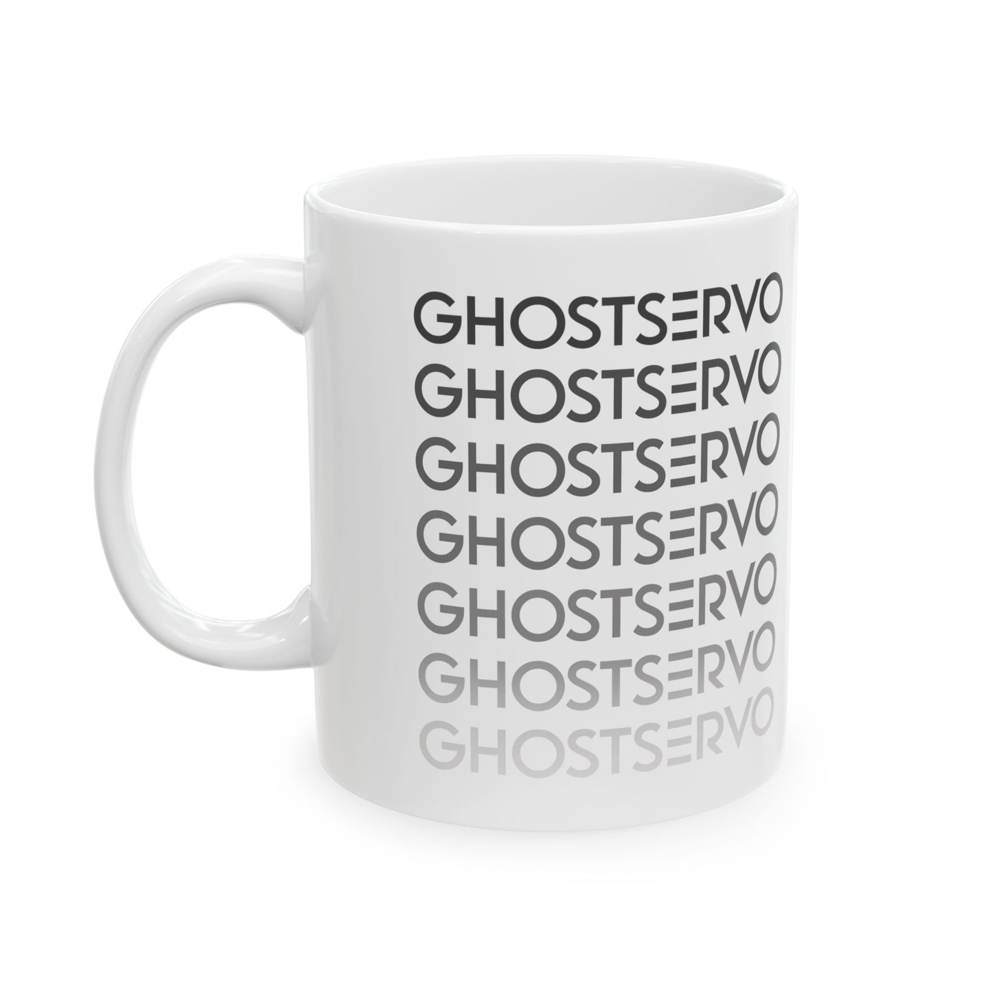 Ghost Servo White Ombre Fade Mug