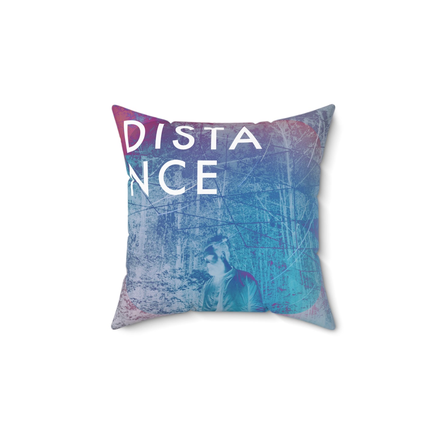 SOMNITECT Distance Spun Polyester Square Throw Pillow