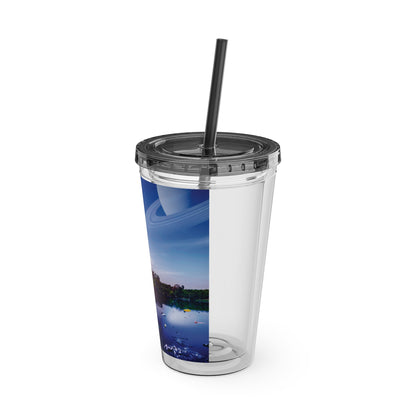 Joman Another Planet Tumbler with Straw, 16oz