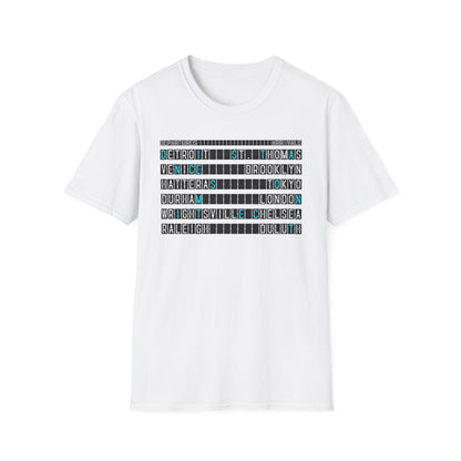 SOMNITECT Distance - Departures and Arrivals Unisex Softstyle T-Shirt
