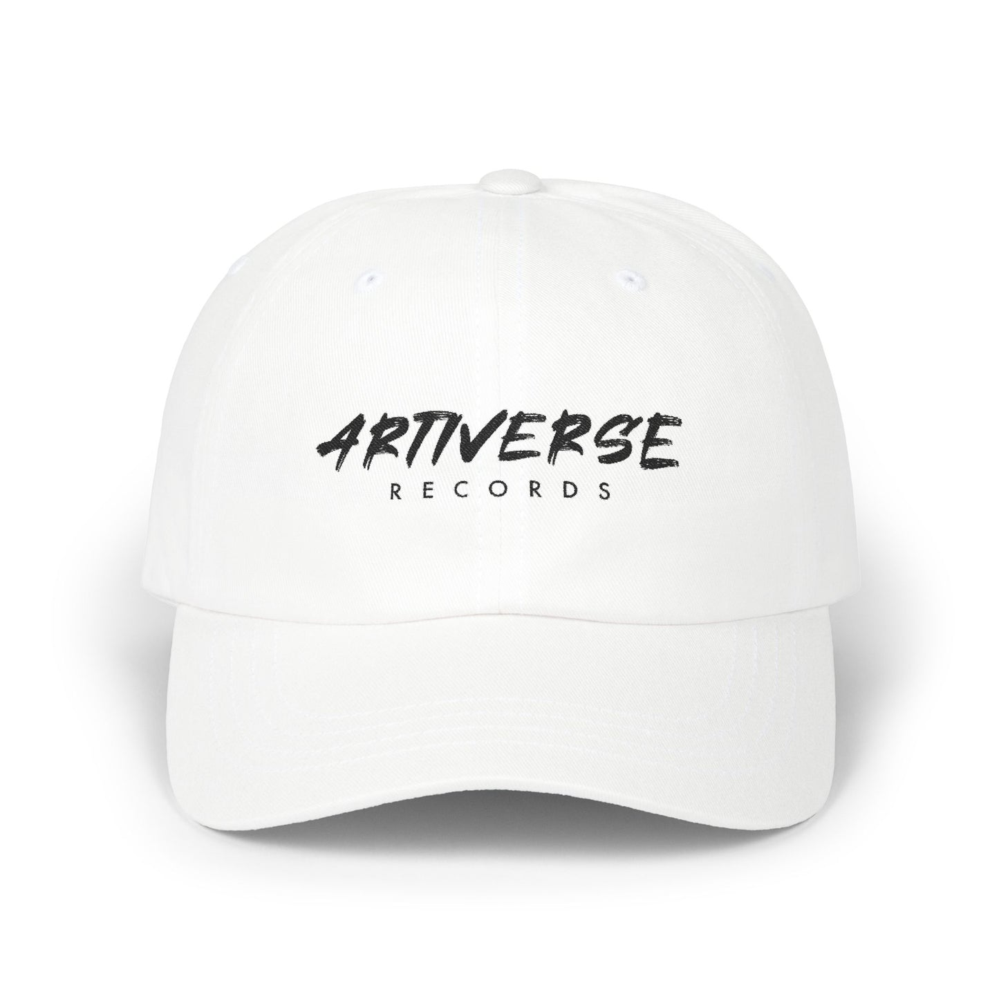 Artiverse Records Classic Cap (White w/ Black Logo)