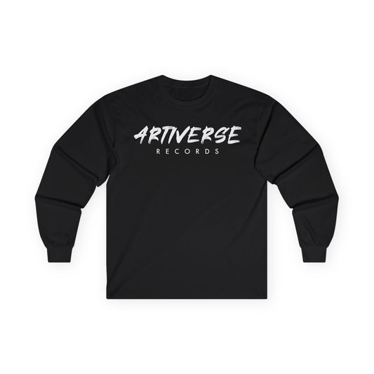 Artiverse Records Unisex Long Sleeve T-Shirt (Black/White Logo)