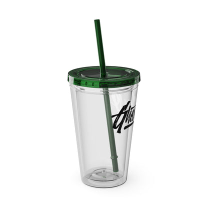 Ghost Servo Tumbler with Straw, 16oz