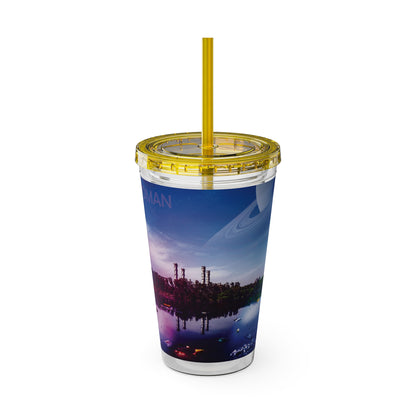 Joman Another Planet Tumbler with Straw, 16oz