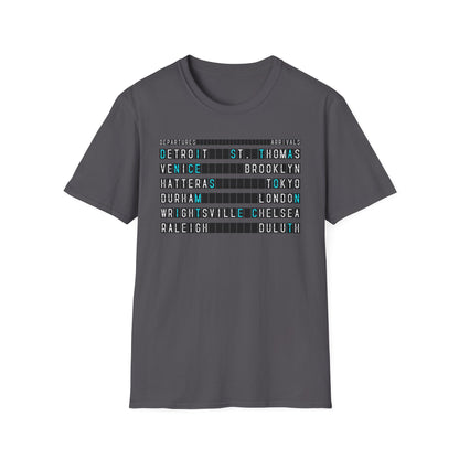 SOMNITECT Distance - Departures and Arrivals Unisex Softstyle T-Shirt