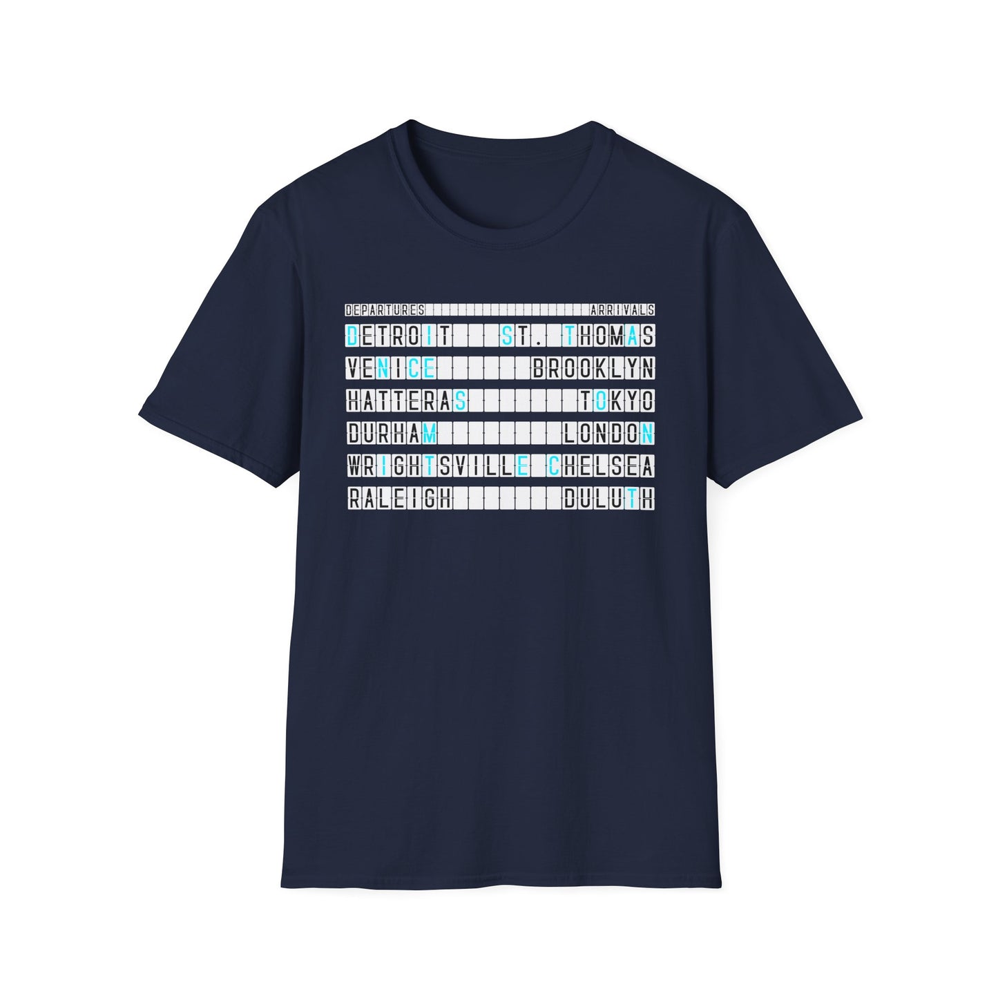 SOMNITECT Distance - Departures and Arrivals Unisex Softstyle T-Shirt