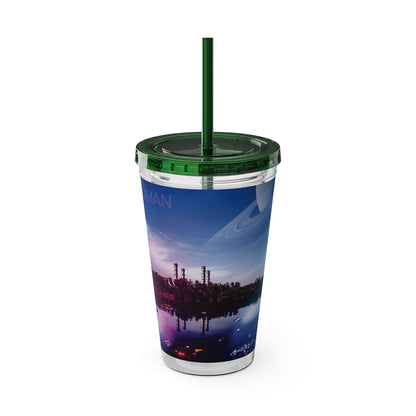 Joman Another Planet Tumbler with Straw, 16oz