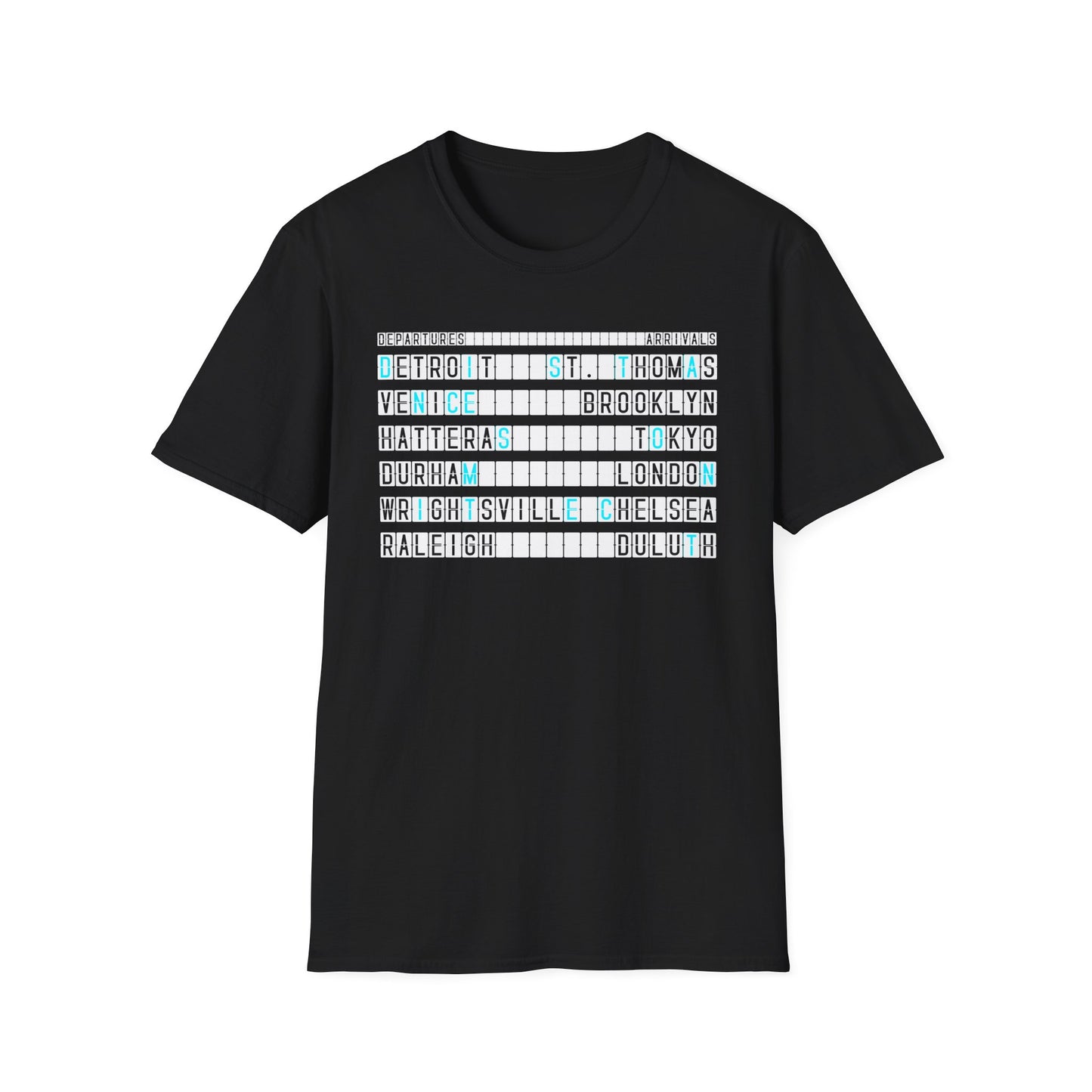 SOMNITECT Distance - Departures and Arrivals Unisex Softstyle T-Shirt
