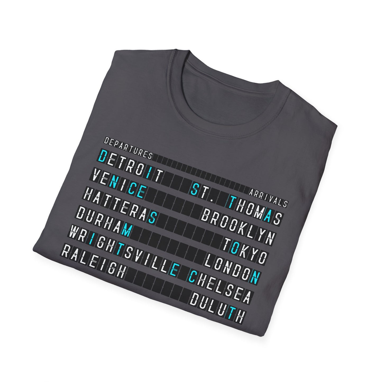 SOMNITECT Distance - Departures and Arrivals Unisex Softstyle T-Shirt