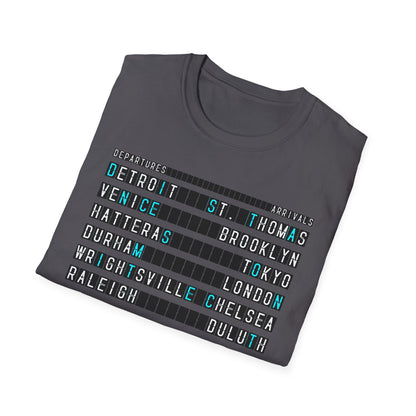 SOMNITECT Distance - Departures and Arrivals Unisex Softstyle T-Shirt