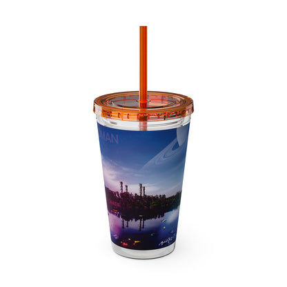 Joman Another Planet Tumbler with Straw, 16oz