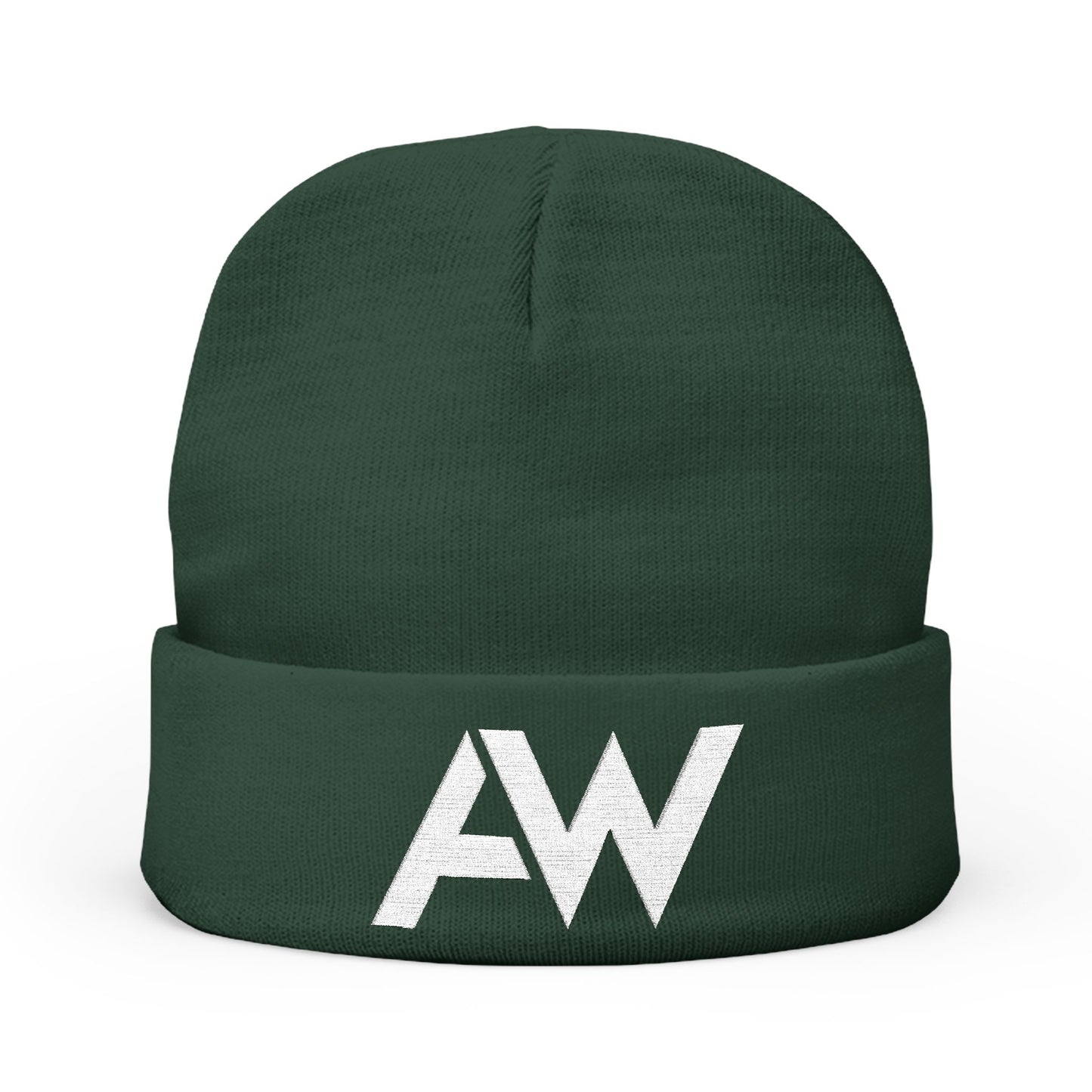 AW Casual Knit Beanie (White Embroidery)