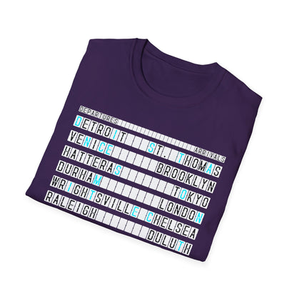 SOMNITECT Distance - Departures and Arrivals Unisex Softstyle T-Shirt