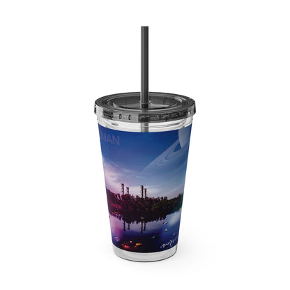 Joman Another Planet Tumbler with Straw, 16oz
