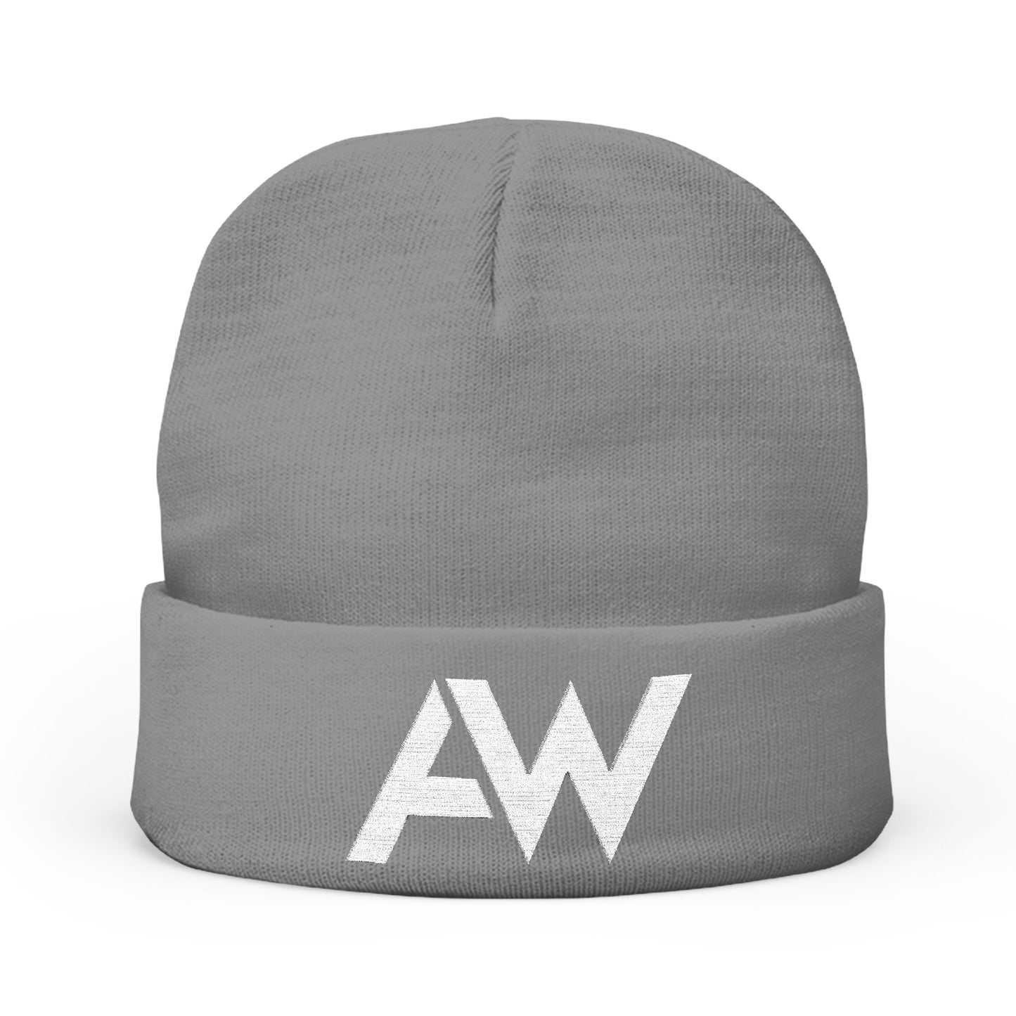 AW Casual Knit Beanie (White Embroidery)