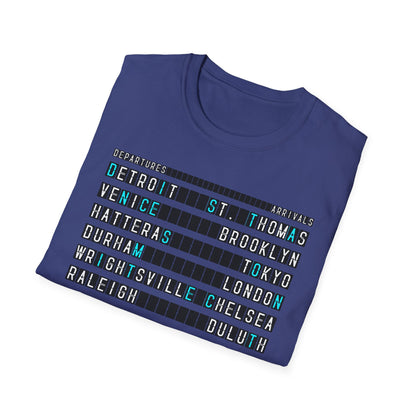 SOMNITECT Distance - Departures and Arrivals Unisex Softstyle T-Shirt