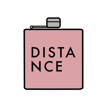 SOMNITECT Distance Logo Stainless Steel Flask, 6oz