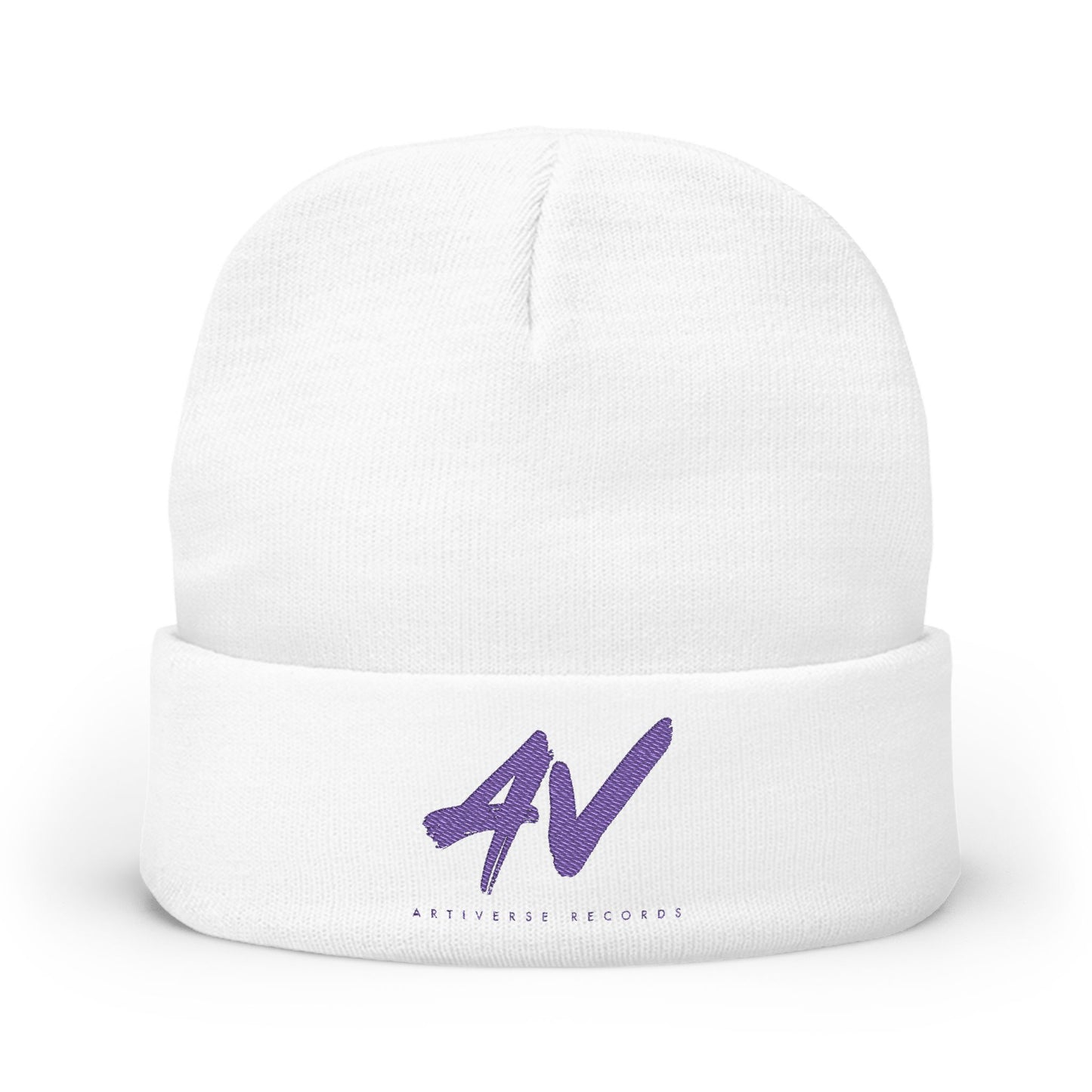 Artiverse Records AV Casual Knit Beanie (Purple Embroidery)