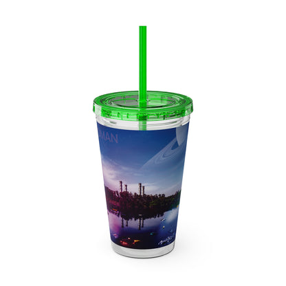 Joman Another Planet Tumbler with Straw, 16oz