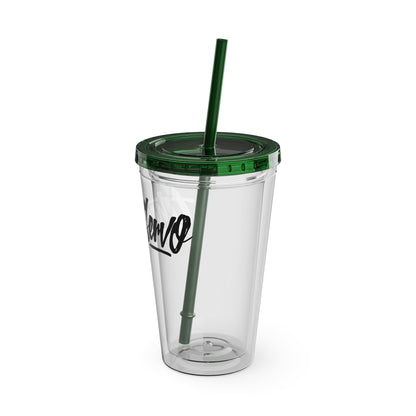 Ghost Servo Tumbler with Straw, 16oz