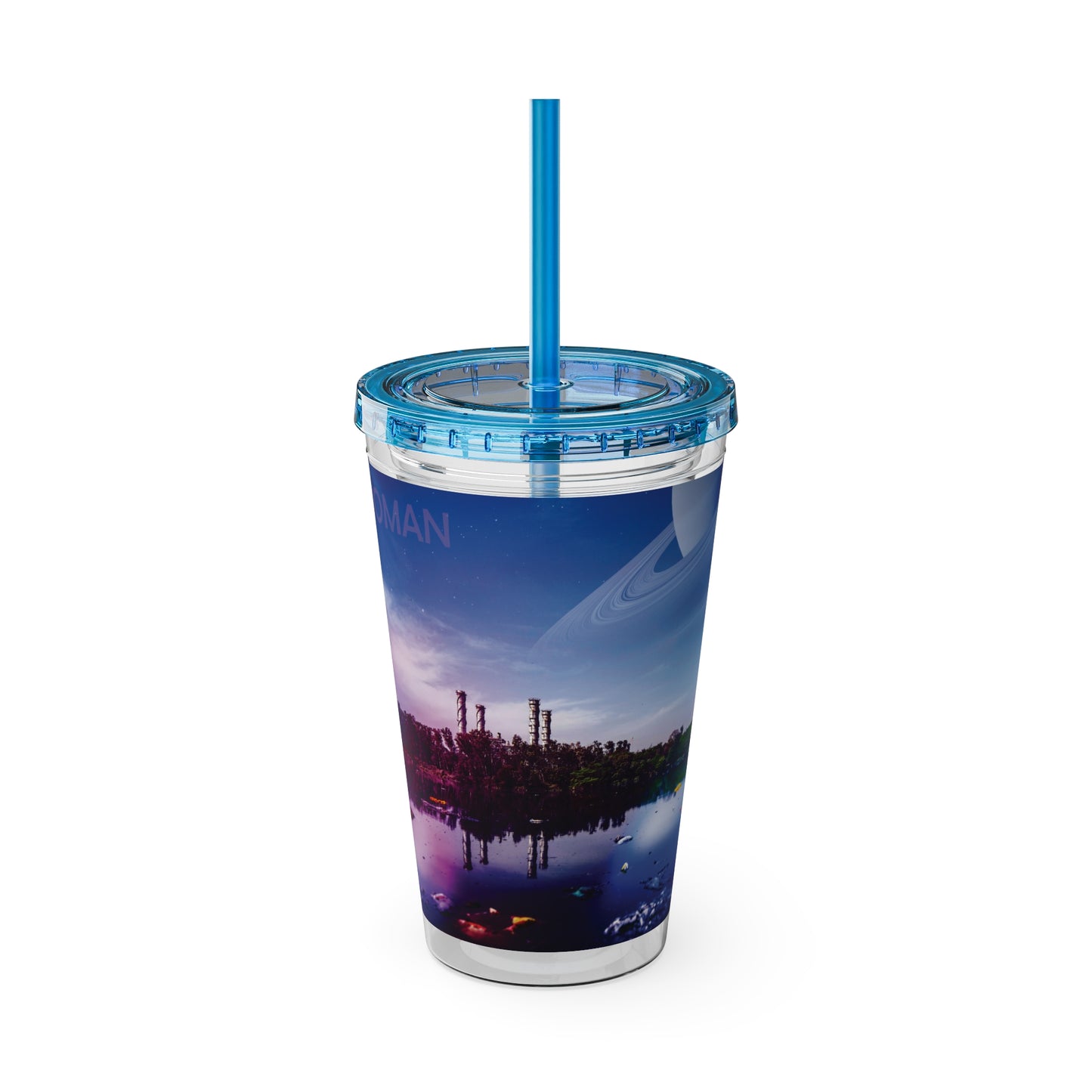 Joman Another Planet Tumbler with Straw, 16oz