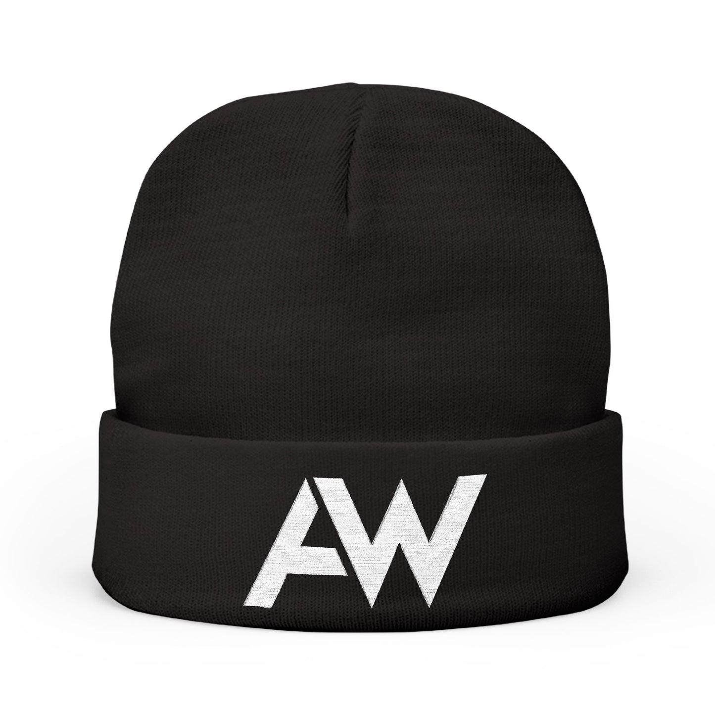 AW Casual Knit Beanie (White Embroidery)