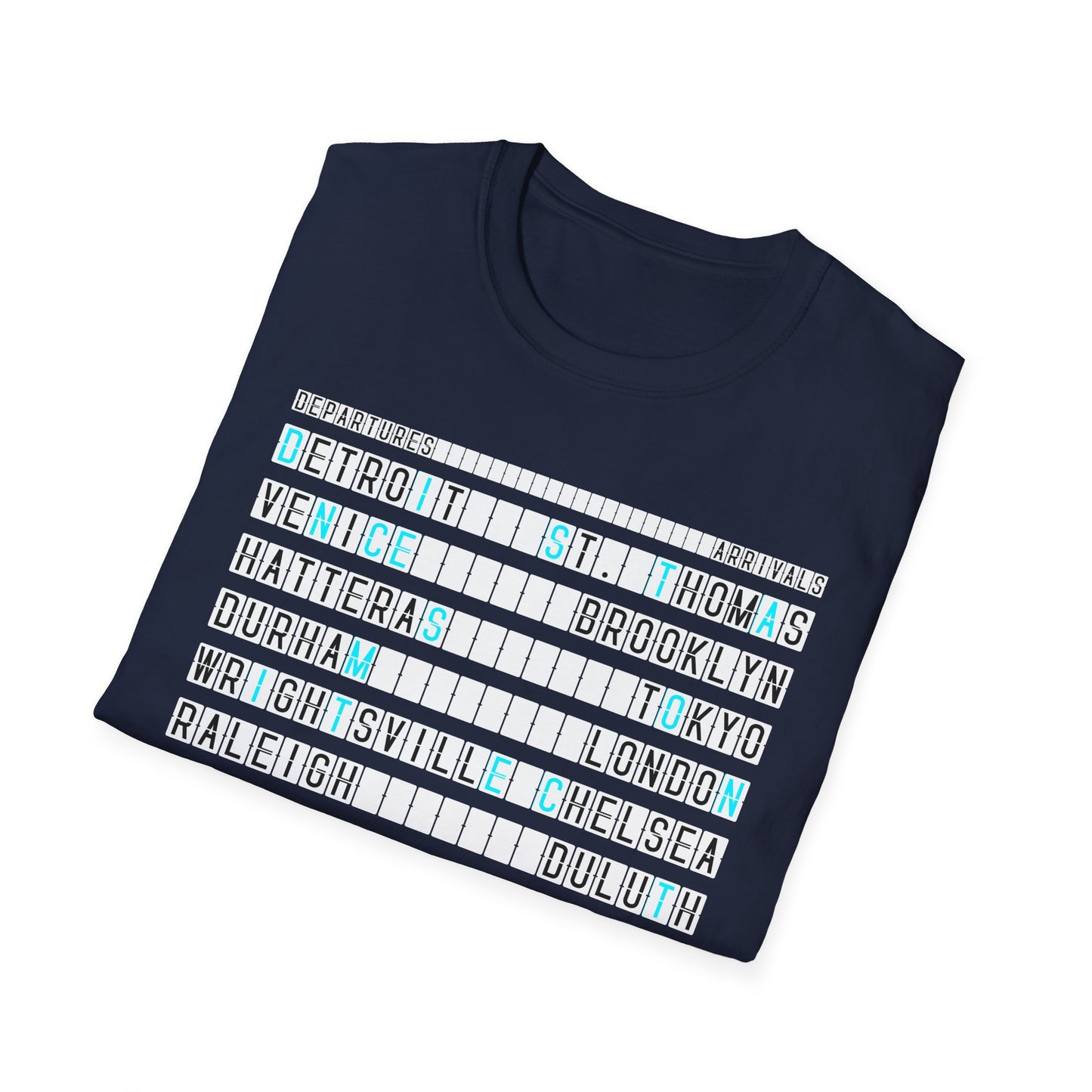 SOMNITECT Distance - Departures and Arrivals Unisex Softstyle T-Shirt