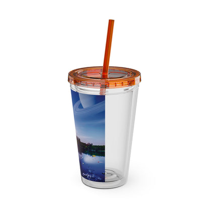 Joman Another Planet Tumbler with Straw, 16oz