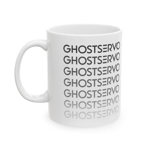 Ghost Servo White Ombre Fade Mug