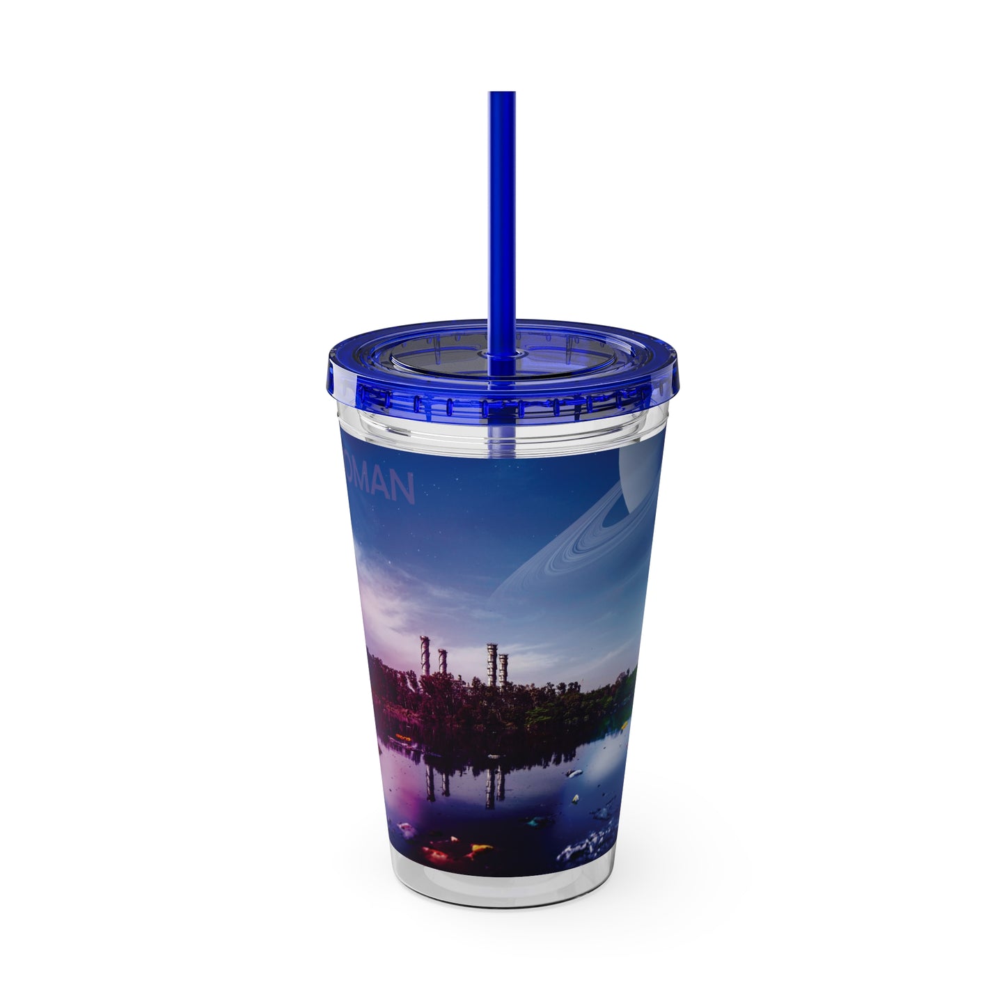 Joman Another Planet Tumbler with Straw, 16oz