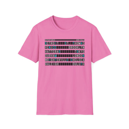 SOMNITECT Distance - Departures and Arrivals Unisex Softstyle T-Shirt