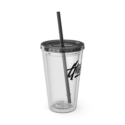 Ghost Servo Tumbler with Straw, 16oz