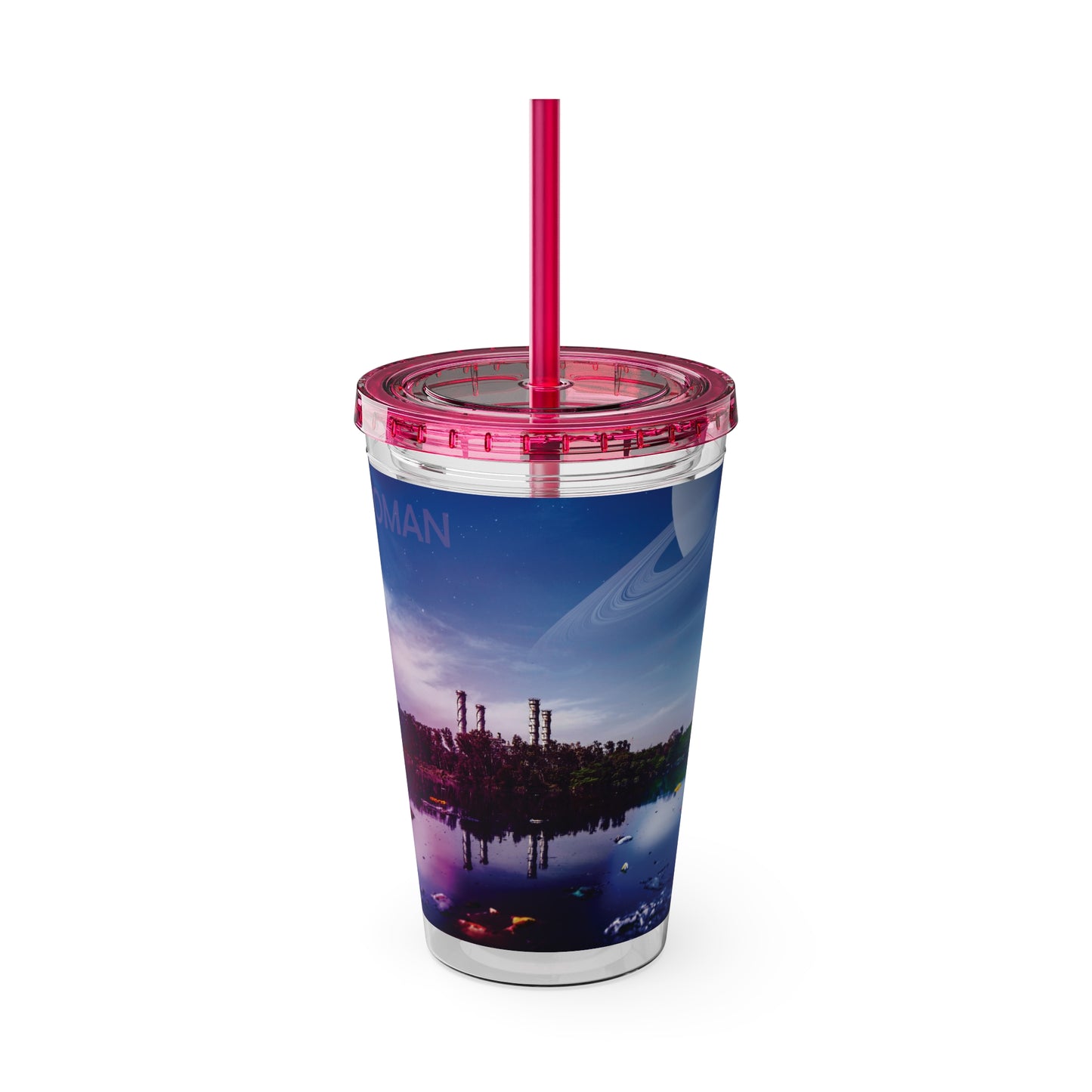Joman Another Planet Tumbler with Straw, 16oz