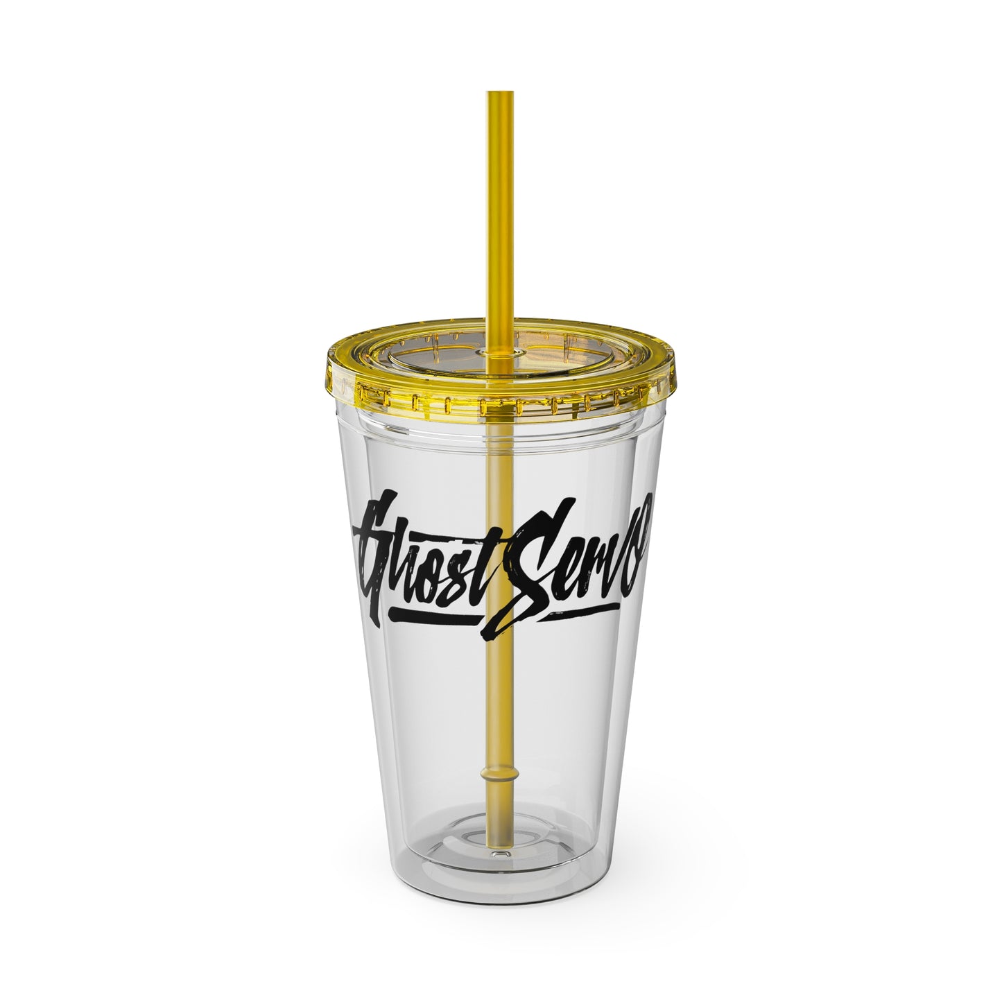 Ghost Servo Tumbler with Straw, 16oz