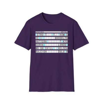 SOMNITECT Distance - Departures and Arrivals Unisex Softstyle T-Shirt