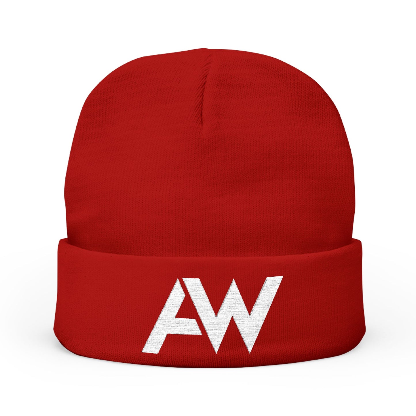 AW Casual Knit Beanie (White Embroidery)