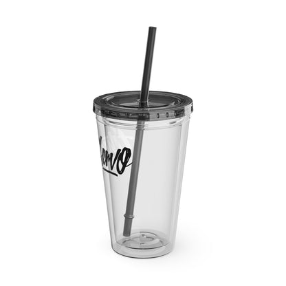 Ghost Servo Tumbler with Straw, 16oz