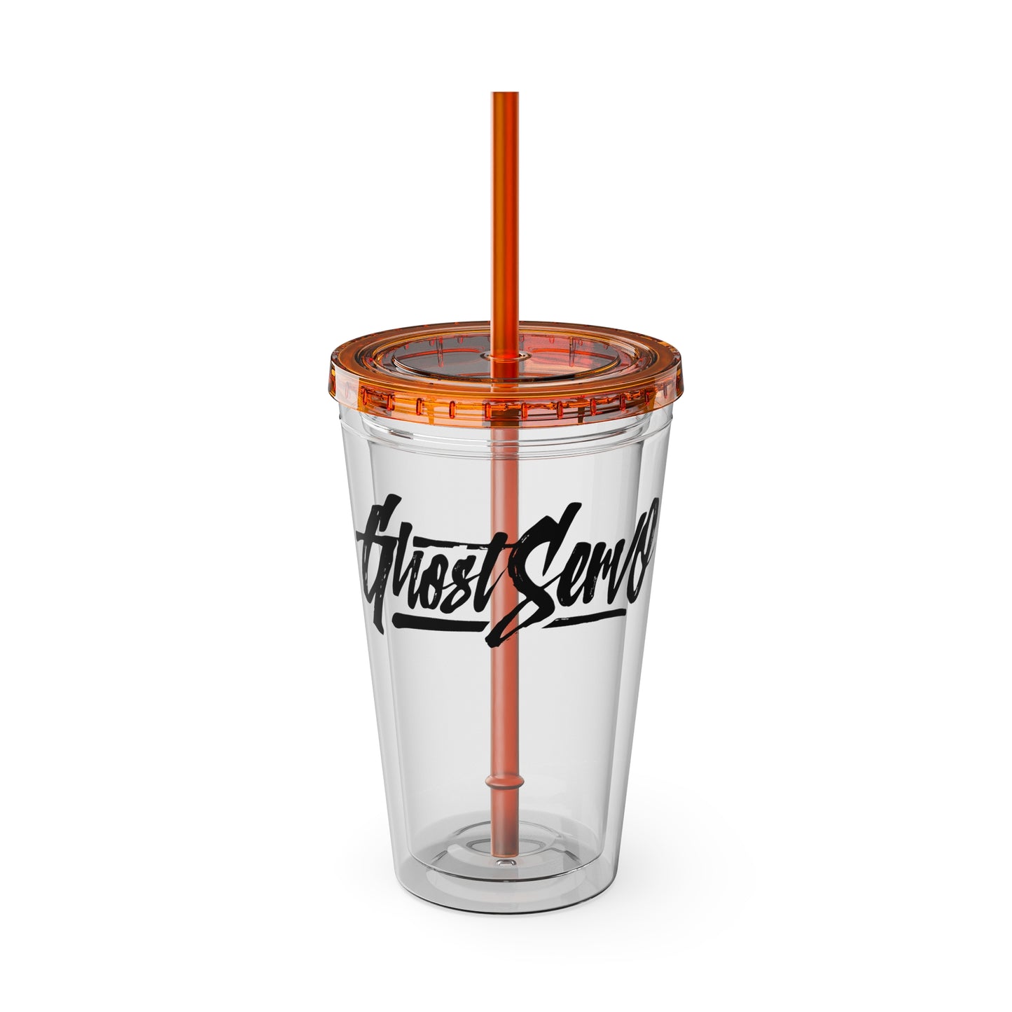 Ghost Servo Tumbler with Straw, 16oz